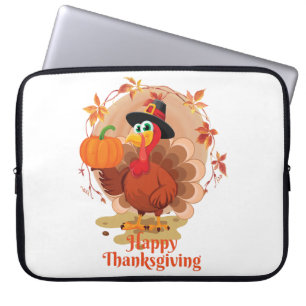 Housse Pour Ordinateur Portable Typographie du bon thanksgiving