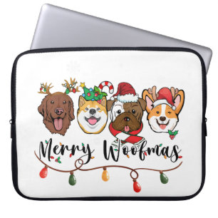 Housse pour ordinateur portable typographie Joyeux