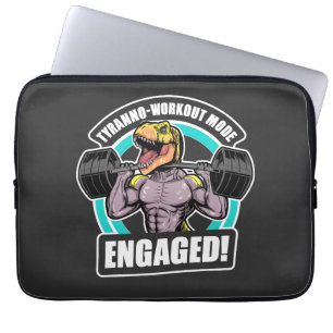 Housse Pour Ordinateur Portable Tyranno-Workout Mode Engagé T Rex Exercice Fitness