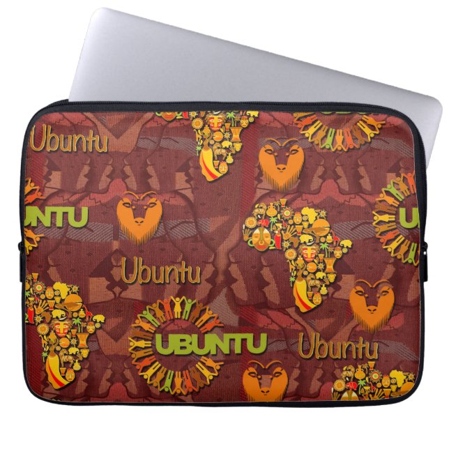 Housse Pour Ordinateur Portable Ubuntu - Je le suis parce que nous le sommes. (Devant)