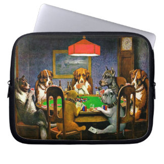 Housse Pour Ordinateur Portable Un ami dans le besoin, chiens jouant au poker,