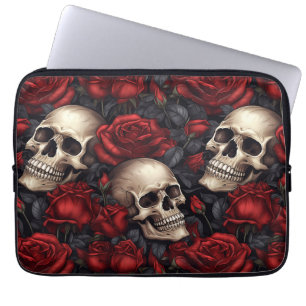 Housse Pour Ordinateur Portable Un crâne et une série Rose 10