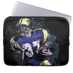 Housse Pour Ordinateur Portable Un footballeur américain en dessin animé Coque-Mat