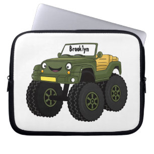 Housse Pour Ordinateur Portable Un Green Monster truck