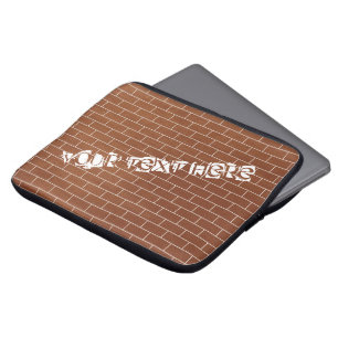 Housse Pour Ordinateur Portable Un mur en brique - Ajoutez votre texte spécial / m