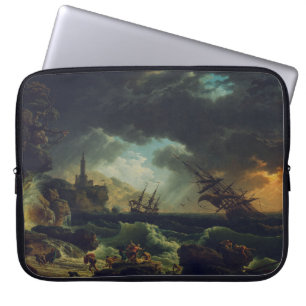Housse Pour Ordinateur Portable Un naufrage en mer orageuse par Claude-Joseph Vern