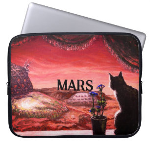 Housse Pour Ordinateur Portable Un nouveau monde entier - Sci-Fi - Chat sur Mars
