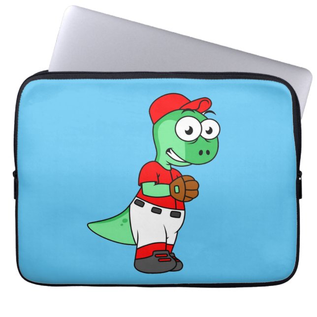 Housse Pour Ordinateur Portable Un Pitcher De Baseball Pachycephalosaurus. (Devant)