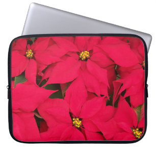 Housse Pour Ordinateur Portable Un tas de Poinsettias de Noël aux couleurs vives