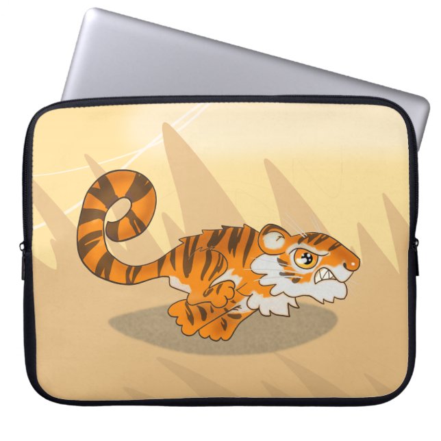 Housse Pour Ordinateur Portable Un Tigre Encerclé (Devant)