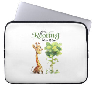 Housse Pour Ordinateur Portable Une Jolie Petite Girafe Avec L'Arbre, Racontant Po