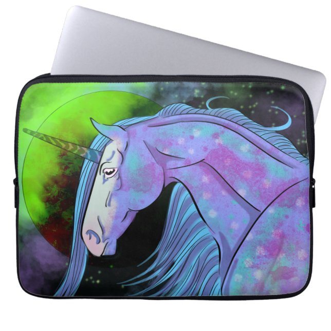 Housse Pour Ordinateur Portable Unicorne cosmique 6 (Devant)