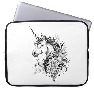 Housse Pour Ordinateur Portable Unicorne Imaginaire animal sauvage Illustration Ar