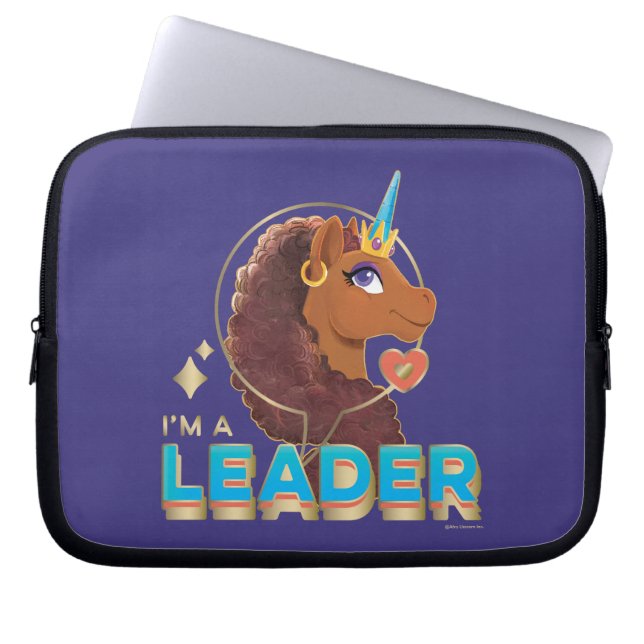 Housse Pour Ordinateur Portable Unique à la licorne "I’m a Leader" Design (Devant)