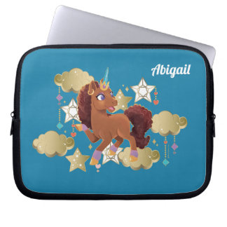 Housse Pour Ordinateur Portable Unique aux étoiles et aux nuages Unicorne