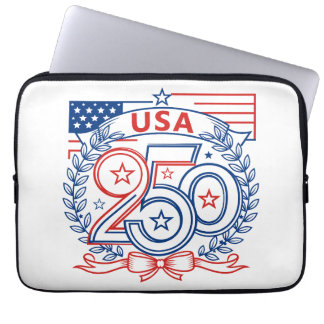 Housse Pour Ordinateur Portable USA 250 Patriotic Anniversary Emblem Design