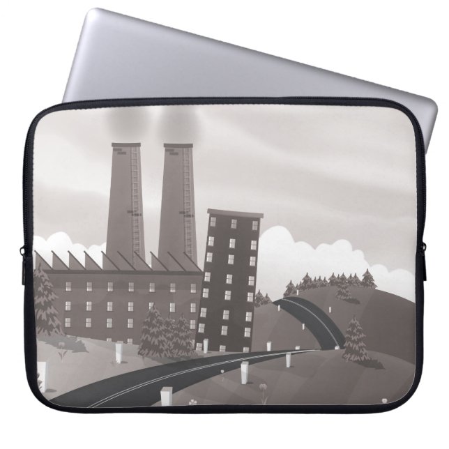 Housse Pour Ordinateur Portable Usine de chocolat (Devant)