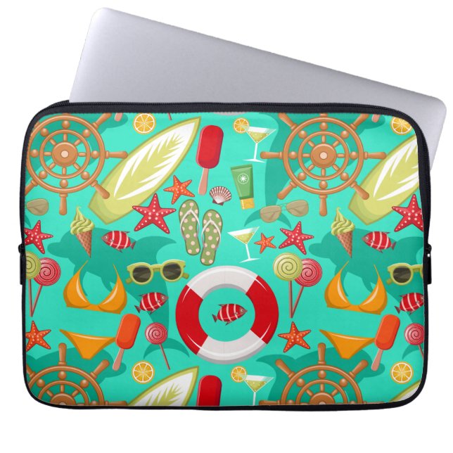 Housse Pour Ordinateur Portable vacances été plage motif (Devant)
