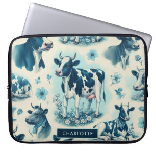 Housse Pour Ordinateur Portable Vache de ferme vintage sans joint