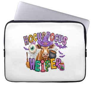 Housse Pour Ordinateur Portable Vache de Halloween génisse Hocus Pocus