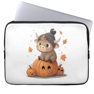 Housse Pour Ordinateur Portable Vache des Highlands Halloween Rétro 2