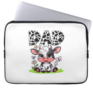 Housse Pour Ordinateur Portable Vache papa Anniversaire Famille Correspondance Fêt