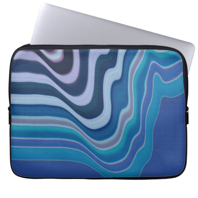 Housse Pour Ordinateur Portable Vague bleue (Devant)