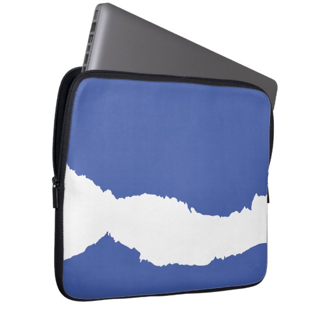 Housse Pour Ordinateur Portable Vague déchirée bleu moyen (Devant droit)