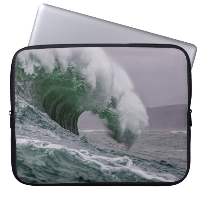 HOUSSE POUR ORDINATEUR PORTABLE VAGUES MARITIMES (Devant)