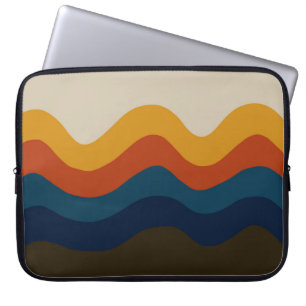 Housse Pour Ordinateur Portable Vagues rétro Vintage des années 70