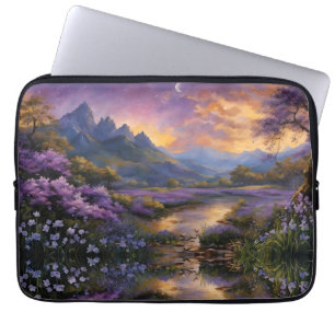 Housse Pour Ordinateur Portable Vallée de la Lavender à Dawn