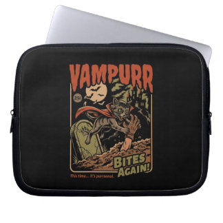 Housse Pour Ordinateur Portable Vampurr mord encore ! Chat drôle Halloween Vintage