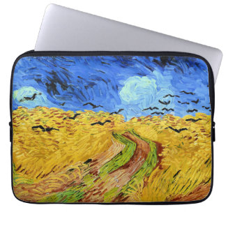 Housse Pour Ordinateur Portable Van Gogh - Champ de blé avec corneilles,
