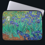Housse Pour Ordinateur Portable Van Gogh Irises. Impressionnisme vintage floral bl<br><div class="desc">Manche portable Van Gogh "Irises". L'art de l'impressionnisme floral bleu.</div>