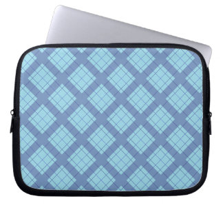 Housse Pour Ordinateur Portable Variation bleue Plaid