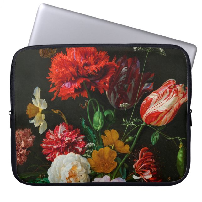 Housse Pour Ordinateur Portable Vase de verre avec des fleurs (Devant)