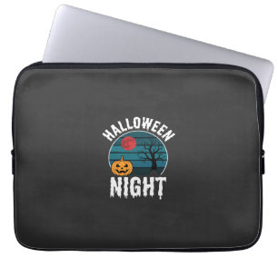 Housse Pour Ordinateur Portable Vecteur d'arbre de citrouille de nuit d'Halloween