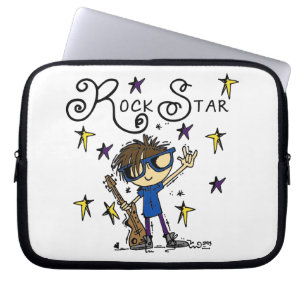 Housse Pour Ordinateur Portable Vedette du rock de brune