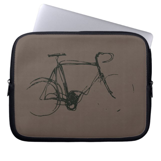 Housse Pour Ordinateur Portable Vélo de route Sketch (Devant)