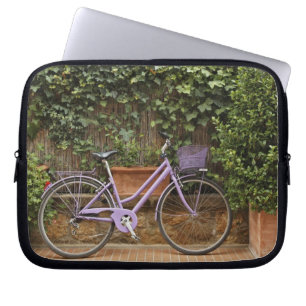 Housse Pour Ordinateur Portable Vélo de stationnement, Pienza, Italie, Toscane