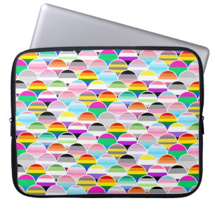 Housse Pour Ordinateur Portable Ventilateurs de drapeau de fierté LGBTQIA+ Queer e
