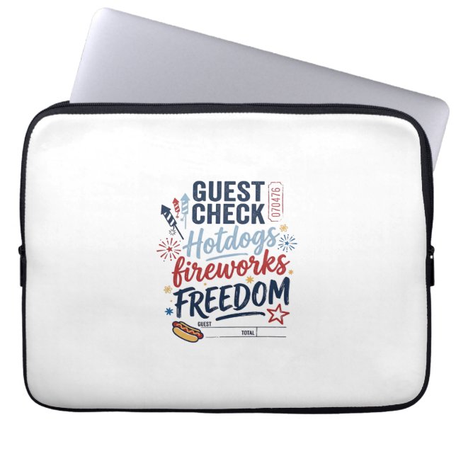 Housse Pour Ordinateur Portable Vérification des invités patriotiques Saucisses Fê (Devant)