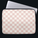 Housse Pour Ordinateur Portable Vérifier Pale Beige À damiers Motif Checkboard<br><div class="desc">à damiers Motif - damier blanc crème et beige clair.</div>