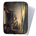 Housse Pour Ordinateur Portable Vermeer - Fille lisant une lettre à une fenêtre ou<br><div class="desc">Fille lisant une lettre à une fenêtre ouverte / Jeune femme lisant une lettre à une fenêtre ouverte - Johannes Vermeer,  1657-1659</div>
