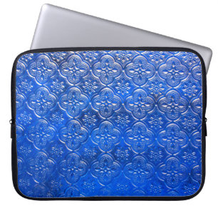 Housse Pour Ordinateur Portable Verre bleu avec motif, verre, abstrait,