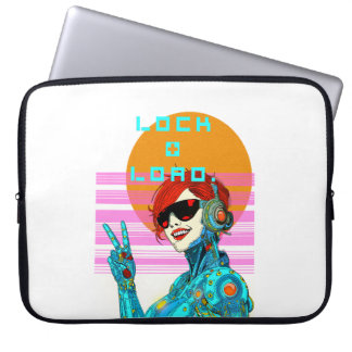 Housse Pour Ordinateur Portable Verrouillage + Chargement - Cyberpunk Vibe
