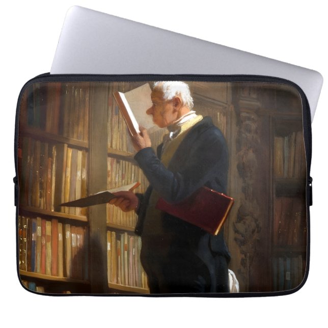 Housse Pour Ordinateur Portable Vers de livre Carl Spitzweg Art (Devant)