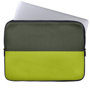 Housse Pour Ordinateur Portable Vert acide - Noir verdâtre