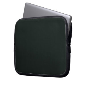 Housse Pour Ordinateur Portable Vert foncé uni couleur pleine