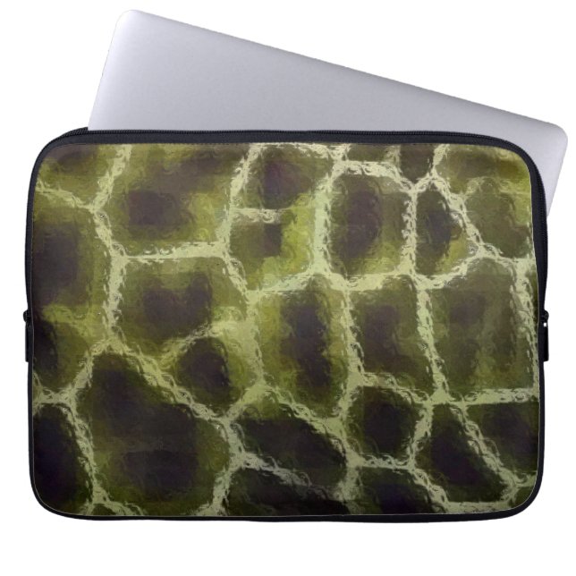 Housse Pour Ordinateur Portable Vert olive poster de animal (Devant)